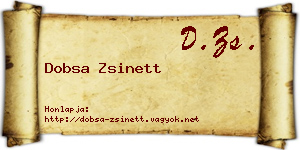 Dobsa Zsinett névjegykártya